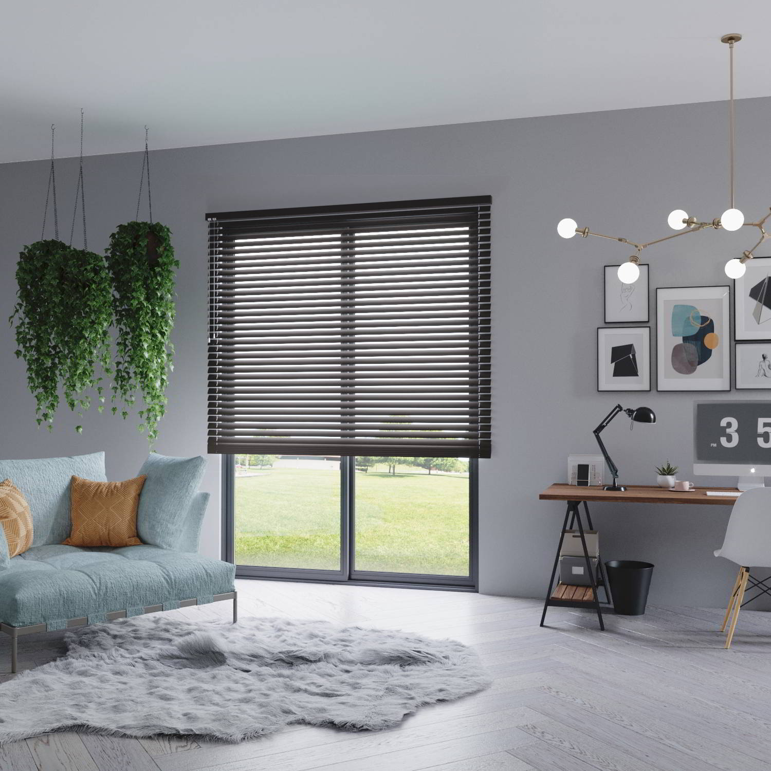 Classic blue curtains